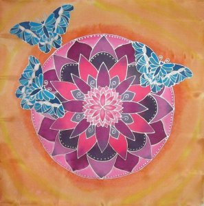Mandalafestés selyemre